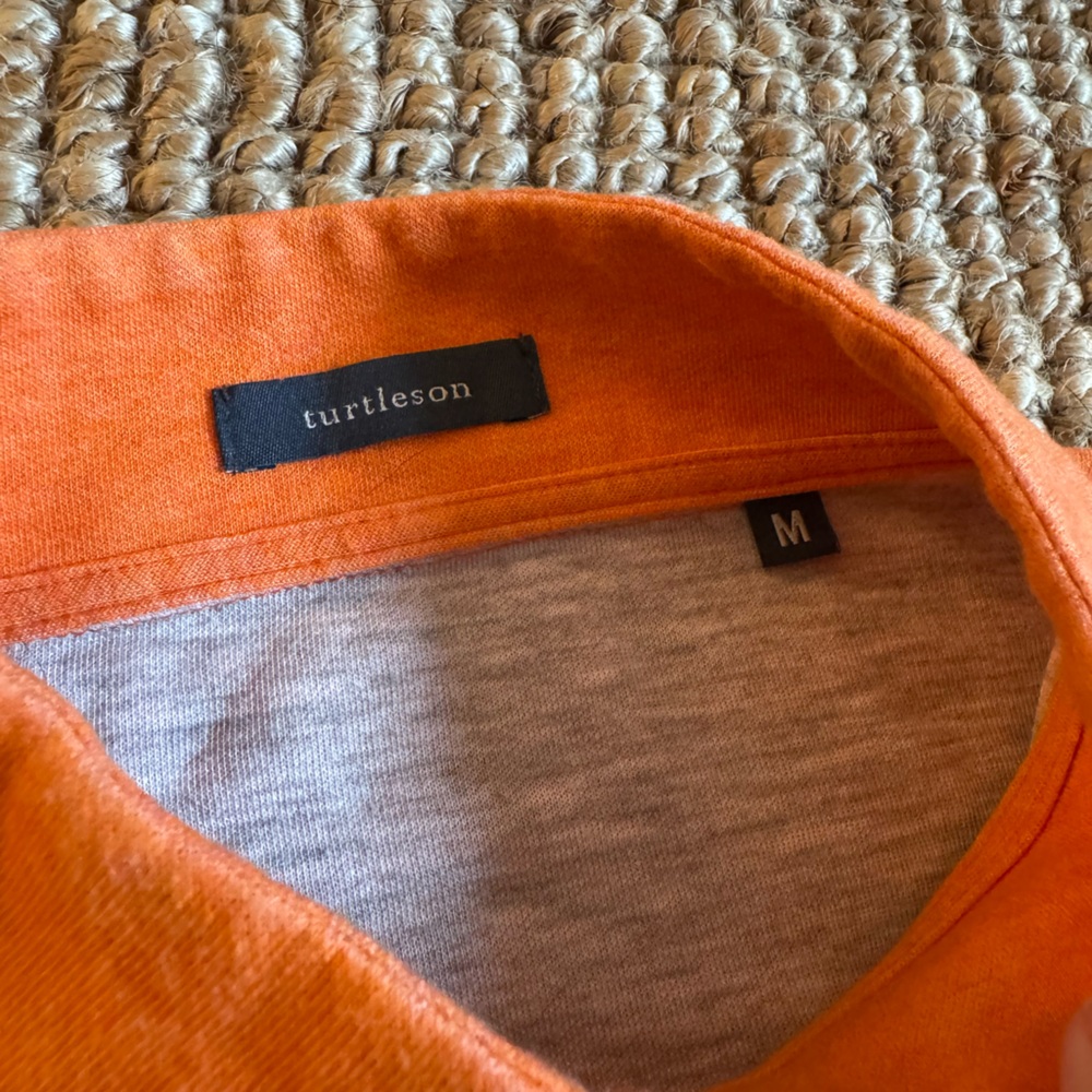 Turtleson Quarter-Zip Pullover Medium Orange Town… - image 3